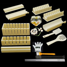 Load image into Gallery viewer, 11Pcs/Set Sushi Maker Equipment Kit,Japanese Rice Ball Cake Roll Mold Sushi Multifunctional Mould Making Sushi Tools