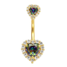 Load image into Gallery viewer, 14G Navel Belly Button Rings Barbell 316L Surgical Stainless Steel Heart Navel Ring Women Belly Piercing Nombril Jewelry