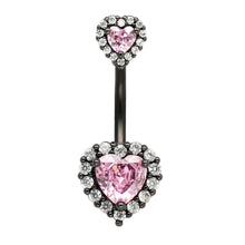 Load image into Gallery viewer, 14G Navel Belly Button Rings Barbell 316L Surgical Stainless Steel Heart Navel Ring Women Belly Piercing Nombril Jewelry