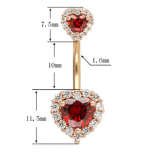 Load image into Gallery viewer, 14G Navel Belly Button Rings Barbell 316L Surgical Stainless Steel Heart Navel Ring Women Belly Piercing Nombril Jewelry