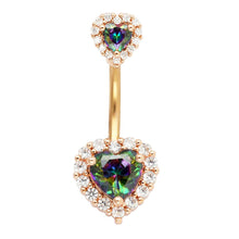 Load image into Gallery viewer, 14G Navel Belly Button Rings Barbell 316L Surgical Stainless Steel Heart Navel Ring Women Belly Piercing Nombril Jewelry