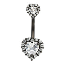 Load image into Gallery viewer, 14G Navel Belly Button Rings Barbell 316L Surgical Stainless Steel Heart Navel Ring Women Belly Piercing Nombril Jewelry