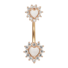 Load image into Gallery viewer, 14g Belly Button Rings 316L Stainless Steel Heart Shape Belly Piercing Sexy Navel Rings Nombril Body Jewelry
