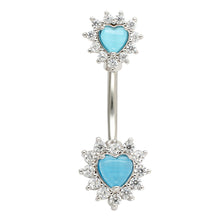Load image into Gallery viewer, 14g Belly Button Rings 316L Stainless Steel Heart Shape Belly Piercing Sexy Navel Rings Nombril Body Jewelry