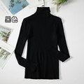 Load image into Gallery viewer, Simple Women Turtleneck Sweater Winter Fashion Pullover Elastic Knit Ladies Jumper Casual Solid Black Female Basic Tops