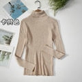 Load image into Gallery viewer, Simple Women Turtleneck Sweater Winter Fashion Pullover Elastic Knit Ladies Jumper Casual Solid Black Female Basic Tops