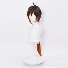 Load image into Gallery viewer, Genshin Impact Zhongli Cosplay Long Christmas Brown Orange Wig Cosplay Anime Wigs Heat Resistant Synthetic Wigs