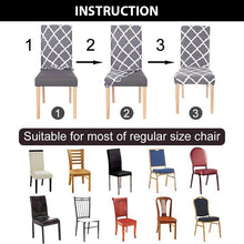 Load image into Gallery viewer, Jacquard Extensible Dining Chair Cover Spandex Slipcover Case for Chairs Kitchen Dining Room Chair Covers Elastic Stretch