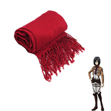 Load image into Gallery viewer, Attack on Titan Mikasa Levi Ackerman Scarf Cosplay Costume Shingeki no Kyojin Red / White Scarves Halloween Costume