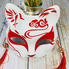 Load image into Gallery viewer, Japanese Mask Half Face Hand-painted Cat Fox Mask Anime Demon Slayer Masquerade Halloween Festival Cosplay Prop