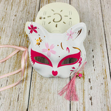 Load image into Gallery viewer, Japanese Mask Half Face Hand-painted Cat Fox Mask Anime Demon Slayer Masquerade Halloween Festival Cosplay Prop