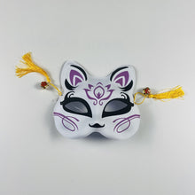 Load image into Gallery viewer, Japanese Mask Half Face Hand-painted Cat Fox Mask Anime Demon Slayer Masquerade Halloween Festival Cosplay Prop