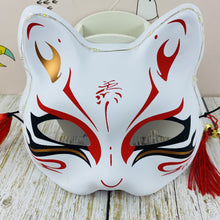 Load image into Gallery viewer, Japanese Mask Half Face Hand-painted Cat Fox Mask Anime Demon Slayer Masquerade Halloween Festival Cosplay Prop