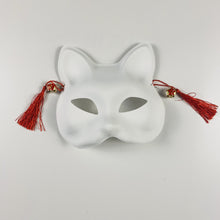 Load image into Gallery viewer, Japanese Mask Half Face Hand-painted Cat Fox Mask Anime Demon Slayer Masquerade Halloween Festival Cosplay Prop