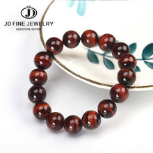 Load image into Gallery viewer, High Quality Blue Tiger Eye Buddha Bracelets Natural Stone Round Beads Elasticity Rope Men Women Bracelet