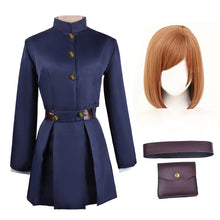 Load image into Gallery viewer, Kaisen Kugisaki Nobara Cosplay Costume Top Skirt Coat Women Uniform Waist Arms Bag Wig Full Set Halloween Costumes