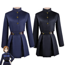 Load image into Gallery viewer, Kaisen Kugisaki Nobara Cosplay Costume Top Skirt Coat Women Uniform Waist Arms Bag Wig Full Set Halloween Costumes
