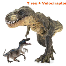 Load image into Gallery viewer, Jurassic Tyrannosaurus Rex + Blue Velociraptor Dinosaur Action & Toy Figures Animal Collection Learning & Educational Kids toy