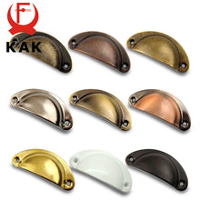 Load image into Gallery viewer, Doorknob 2PCS Retro Metal Kitchen Drawer Cabinet Door Handle And Furniture Knobs Handware Cupboard Antique Brass Shell Pull Handles