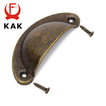 Load image into Gallery viewer, Doorknob 2PCS Retro Metal Kitchen Drawer Cabinet Door Handle And Furniture Knobs Handware Cupboard Antique Brass Shell Pull Handles