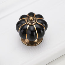 Load image into Gallery viewer, Doorknob Pumpkin Ceramic Handles 40mm Drawer Knobs Cupboard Door Handles Single Hole Cabinet Handles with screws Furniture Handles