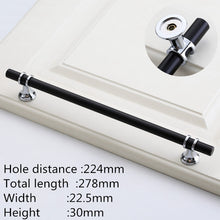 Load image into Gallery viewer, Doorknob Modern Zinc Alloy Black Gold Door Handles Kitchen Cabinet Handles Solid Drawer Knobs Fashion Furniture Handle Hardware