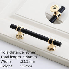 Load image into Gallery viewer, Doorknob Modern Zinc Alloy Black Gold Door Handles Kitchen Cabinet Handles Solid Drawer Knobs Fashion Furniture Handle Hardware