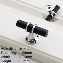 Load image into Gallery viewer, Doorknob Modern Zinc Alloy Black Gold Door Handles Kitchen Cabinet Handles Solid Drawer Knobs Fashion Furniture Handle Hardware