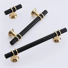 Load image into Gallery viewer, Doorknob Modern Zinc Alloy Black Gold Door Handles Kitchen Cabinet Handles Solid Drawer Knobs Fashion Furniture Handle Hardware