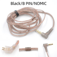 Load image into Gallery viewer, KZ ZS10 ZSN EDX Pro High Purity Oxygen-Free Copper Flat Upgrade Cable 2 Pin 0.75/0.78mm B/C Pin 3.5mm Silver Plated OFC Wire