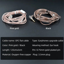 Load image into Gallery viewer, KZ ZS10 ZSN ZEX PRO In Ear Cable High-Purity Oxygen-Free Copper Twisted Upgrade Cable 2pin Cable For KZ ZEX Silver plated Cable