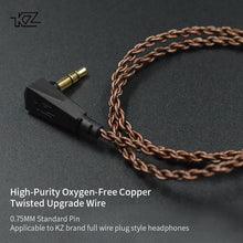 Load image into Gallery viewer, KZ ZS10 ZSN ZEX PRO In Ear Cable High-Purity Oxygen-Free Copper Twisted Upgrade Cable 2pin Cable For KZ ZEX Silver plated Cable
