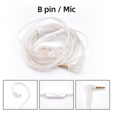 Load image into Gallery viewer, KZ ZS10 ZSN ZEX PRO In Ear Cable High-Purity Oxygen-Free Copper Twisted Upgrade Cable 2pin Cable For KZ ZEX Silver plated Cable