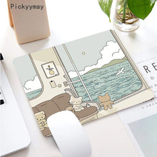 Load image into Gallery viewer, Kawaii Anime Small Mouse Pad Waterproof Desktop Cute Green Plant Mousepad Non-slip Desk Mat Gaming Accessories Cartoon Rug Gifts