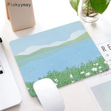 Load image into Gallery viewer, Kawaii Anime Small Mouse Pad Waterproof Desktop Cute Green Plant Mousepad Non-slip Desk Mat Gaming Accessories Cartoon Rug Gifts