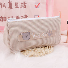 Load image into Gallery viewer, Pencil Case Large Capacity Pencil Cases Zipper Corduroy Pen Bag Korean School Supplies