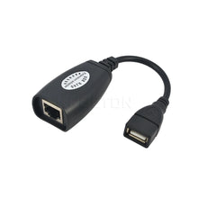 Load image into Gallery viewer, USB 2.0 Extender Adapter male and Female Up To 150ft Using CAT5/CAT5E/6 RJ45 Lan Network Ethernet Repeater Cable