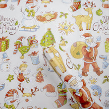 Load image into Gallery viewer, 3pcs Christmas DIY Wrapping Paper Roll Christmas kraft Paper Xmas PartY Gift Wrapping New Year Christmas Decoration 70X50cm