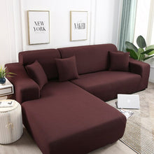Load image into Gallery viewer, Plain Corner Sofa Covers for Living Room Elastic Spandex Couch Cover Stretch Slipcovers L Shape Sofa Need Buy 2pcs Sofa Cover
