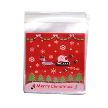 Load image into Gallery viewer, Christmas Candy Cookie Gift Bags 10cm Plastic Self-adhesive Biscuits Snack Packaging Bag Cartoon Wedding Party Decoration Favors