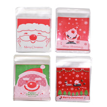 Load image into Gallery viewer, Christmas Candy Cookie Gift Bags 10cm Plastic Self-adhesive Biscuits Snack Packaging Bag Cartoon Wedding Party Decoration Favors