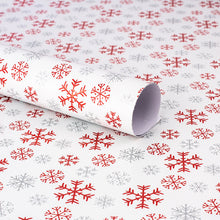 Load image into Gallery viewer, 3pcs Christmas Gift Decoration Paper Birthday Gift Wrapping Paper Peace and Love Snowflake Animated Minimalist Style 50*70cm