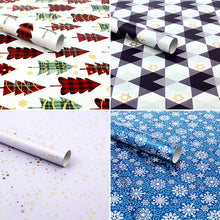 Load image into Gallery viewer, 3pcs Christmas Gift Decoration Paper Birthday Gift Wrapping Paper Peace and Love Snowflake Animated Minimalist Style 50*70cm