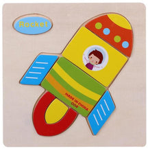 Load image into Gallery viewer, Kids 3D Puzzles Jigsaw Wooden Toys For Children Cartoon Animal Traffic Puzzles Intelligence Children Early Educational Toys
