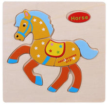 Load image into Gallery viewer, Kids 3D Puzzles Jigsaw Wooden Toys For Children Cartoon Animal Traffic Puzzles Intelligence Children Early Educational Toys