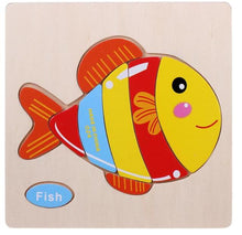 Load image into Gallery viewer, Kids 3D Puzzles Jigsaw Wooden Toys For Children Cartoon Animal Traffic Puzzles Intelligence Children Early Educational Toys