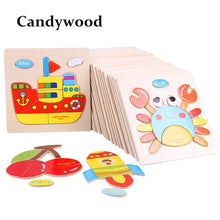 Load image into Gallery viewer, Kids 3D Puzzles Jigsaw Wooden Toys For Children Cartoon Animal Traffic Puzzles Intelligence Children Early Educational Toys