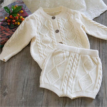 Load image into Gallery viewer, Kids Baby Clothing Suit Boys Girls Knit Set Sweater Cardigan + Shorts Suits Autumn Winter Children Toddler Infant Clothes