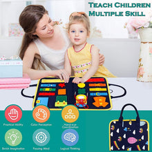 Load image into Gallery viewer, Kids Busy Board Buckle 1-5 Years Old Zip Button Lace Up Tool Toy Early Education Dress Aids Preschool Toys For Kids