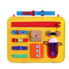 Load image into Gallery viewer, Kids Busy Board Buckle 1-5 Years Old Zip Button Lace Up Tool Toy Early Education Dress Aids Preschool Toys For Kids